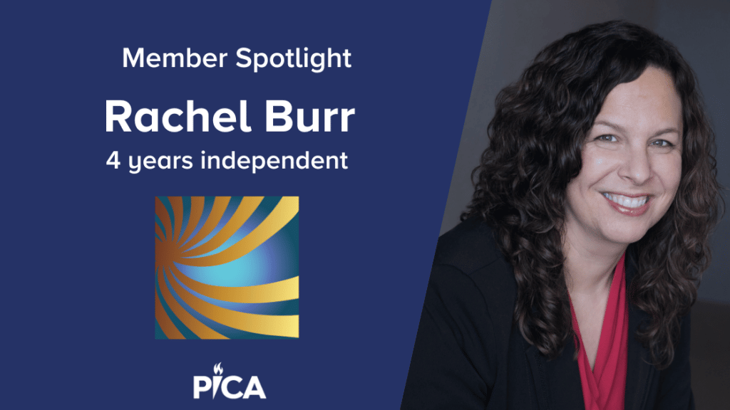 PICA Member Spotlight of Rachel Burr of Catamentum Coaching & Consulting on creating the consulting career of her dreams, and how to “Catalyze Momentum”.